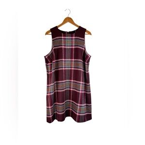 Cath Kidston Clarendon Check Wool British Tweed Dress Size 18